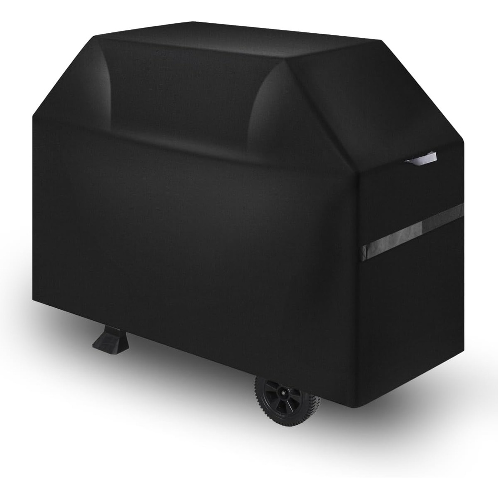 image:imageVEVOR Grill Cover 58 inch BBQ Covers for Outdoor Grills Waterproof Fade Resistant Weather Resistant Heavy Duty 600D Polyester Easy OnOff with HookandLoop Straps Black48inch