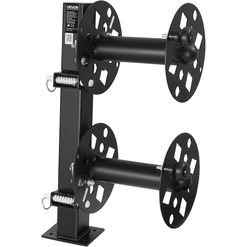 image:imageVEVOR Heavy Duty Double Welding Cable Reel Welding Cable Lead Reels for 150FT 10 amp 125FT 20 Cable PowderCoated Steel Reel with Locking Pin for Service Trucks Fleet Maintenance Jobsites16 x 10 x 26inch