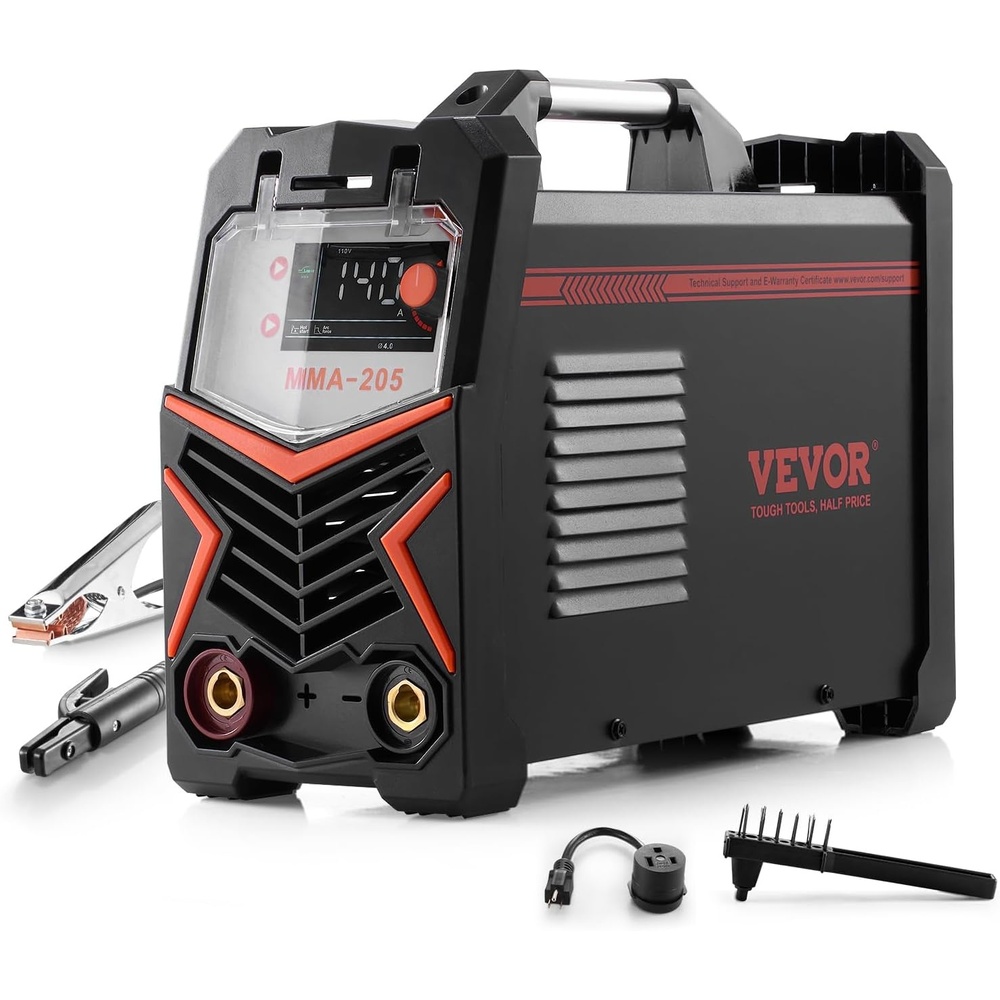 image:imageVEVOR MMA Welder 205A 2in1 MMA Lift TIG Stick Welding Machine 110220V Dual Voltage IGBT Inverter Welder Machine with Digital Display Hot Start Arc Force AntiStick Lift Torch Not Included2 in 1