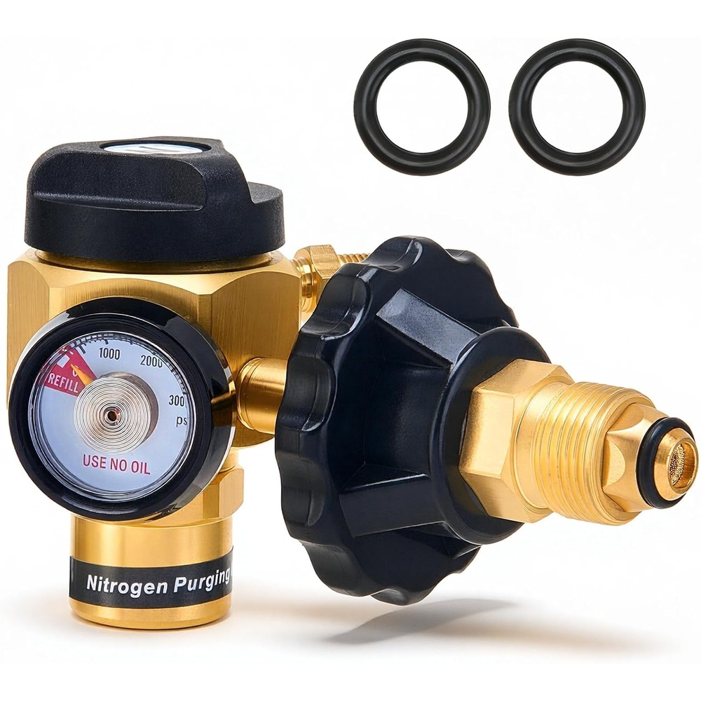 image:imageVEVOR Nitrogen Purging Regulator Nitrogen Purge Control Valve with 500PSI Test Pressure 4Position Flow Control TSTPRGBRZOFF for Brazing Pipeline Purging Leak Checking amp Pressure Testing