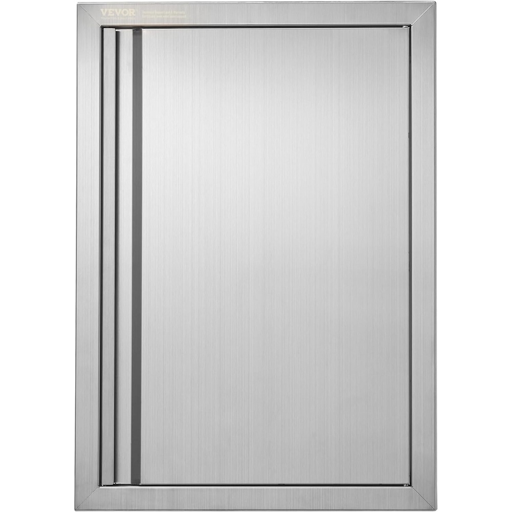 image:imageVEVOR Outdoor BBQ Kitchen Door 18W x 21H Inch Stainless Steel Flush Mount Vertical Door with Recessed Handle for BBQ Island Grilling Station Outside CabinetNEW