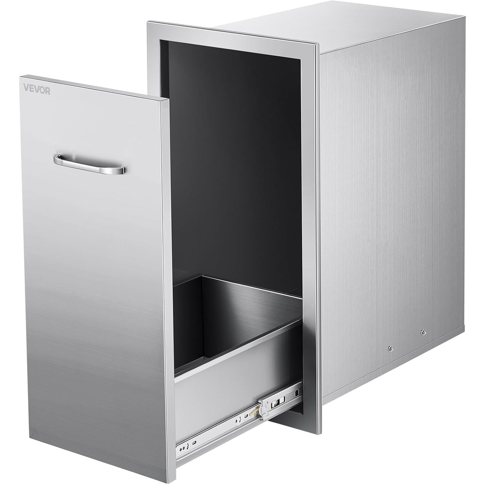 image:imageVEVOR Outdoor Kitchen Cabinets 1811W x 2323D x 2323H TripleAccess Stainless Steel BBQ Drawers with Handles BBQ Island Drawer for Outdoor Kitchens Barbeque Island Patio Grill Station1969 W x 1358 L x 2579 H