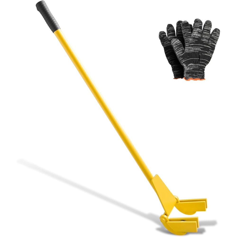 image:imageVEVOR Pallet Buster Too with 45 Carbon Steel Handle Heavy Duty Wrecking Pry Bar Articulating Head Deck Board Removal Tool for NonDamaging Wooden Pallet amp Deck Removal41 Long Handle