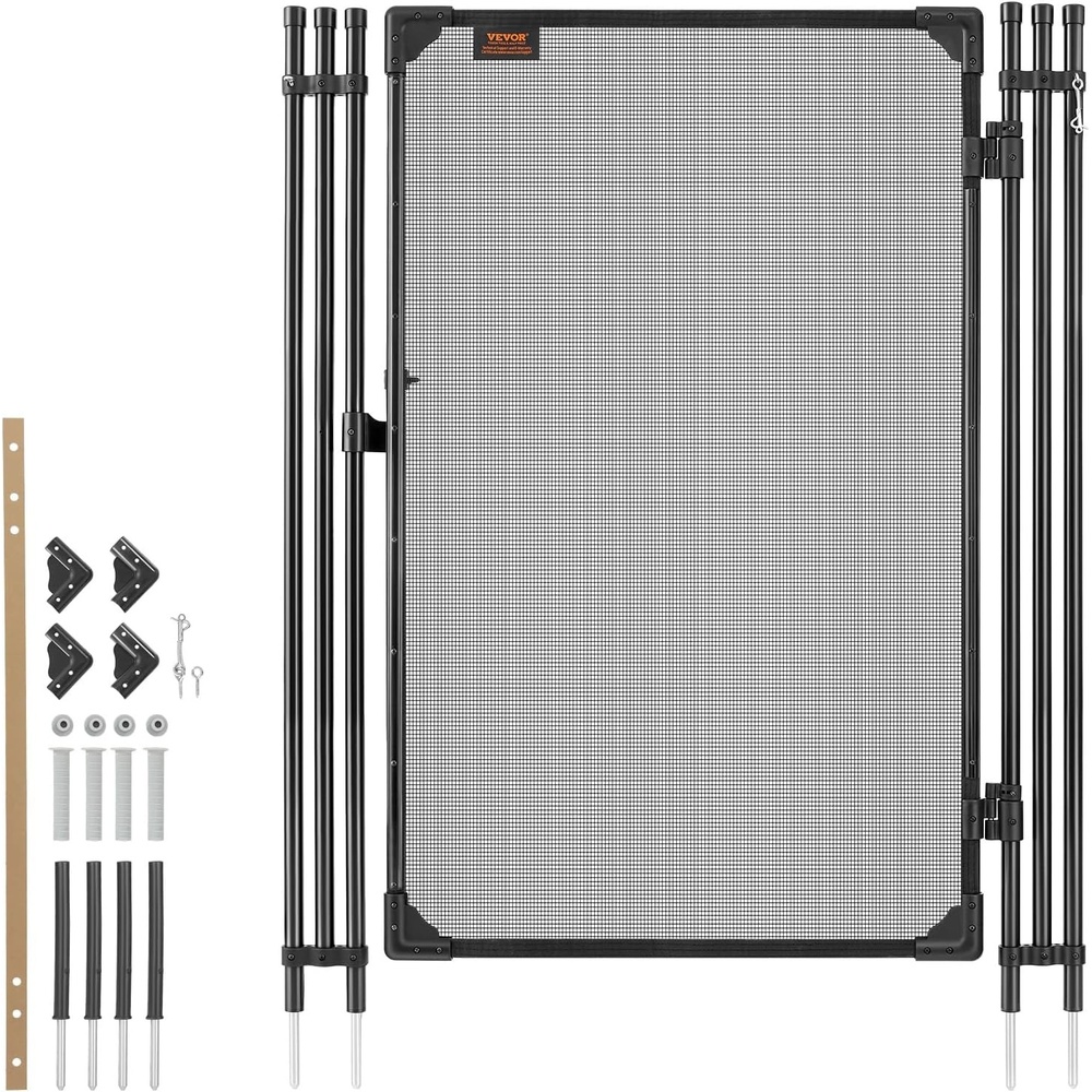 image:imageVEVOR Pool Fence 4 x 96 FT Pool Fences for Inground Pools Removable Pool Fencing Easy DIY Installation Swimming Pool Fence 340gms Teslin PVC Mesh Pool Safety Fence Black4FTx25FT