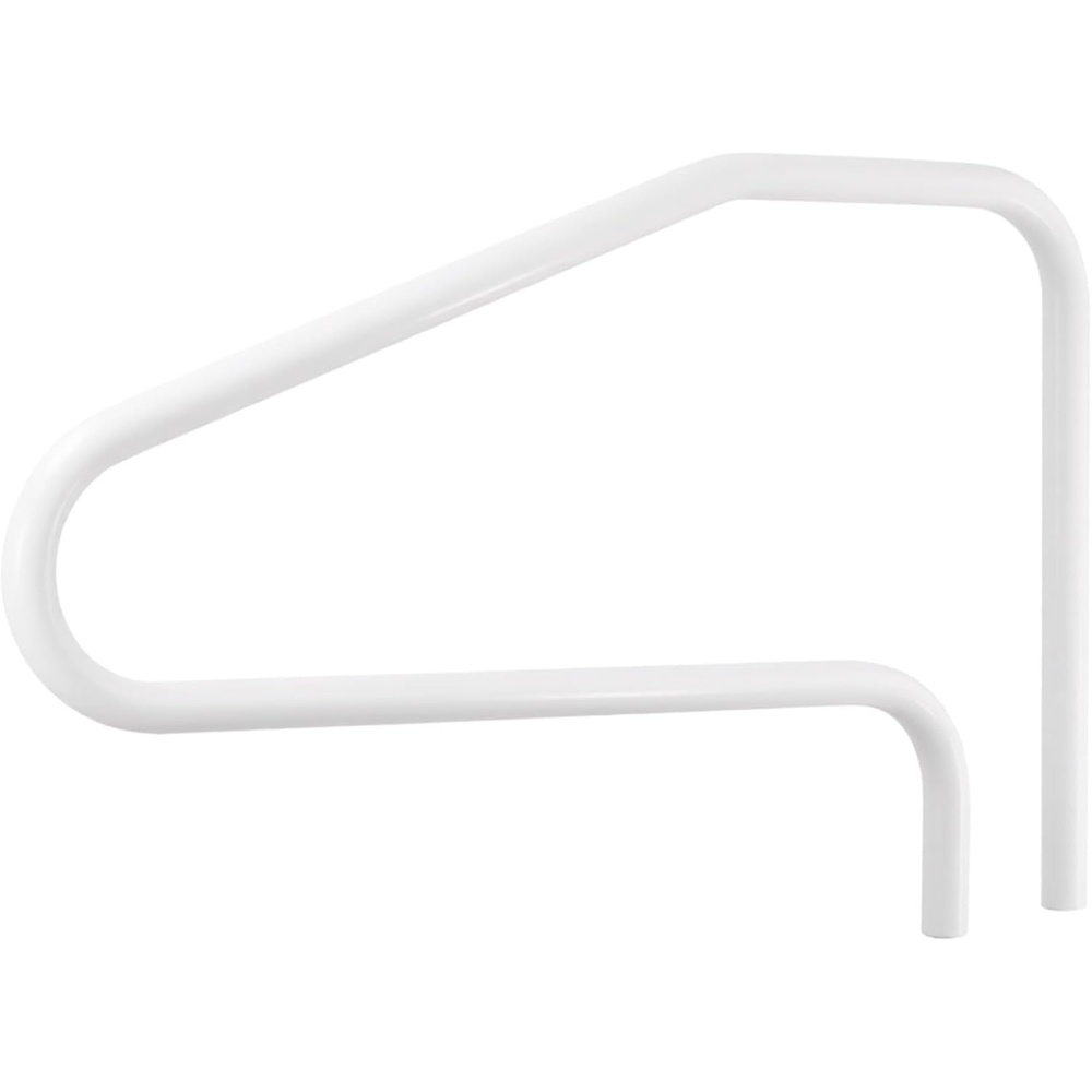 image:imageVEVOR Pool Rail 54x36 Pool Railing 304 Stainless Steel 250LBS Load Capacity Silver Rustproof Pool Handrail Humanized Swimming Pool Handrail with Blue Grip Cover amp M8 Drill Bit amp SelfTaping Screws48x32 Inch