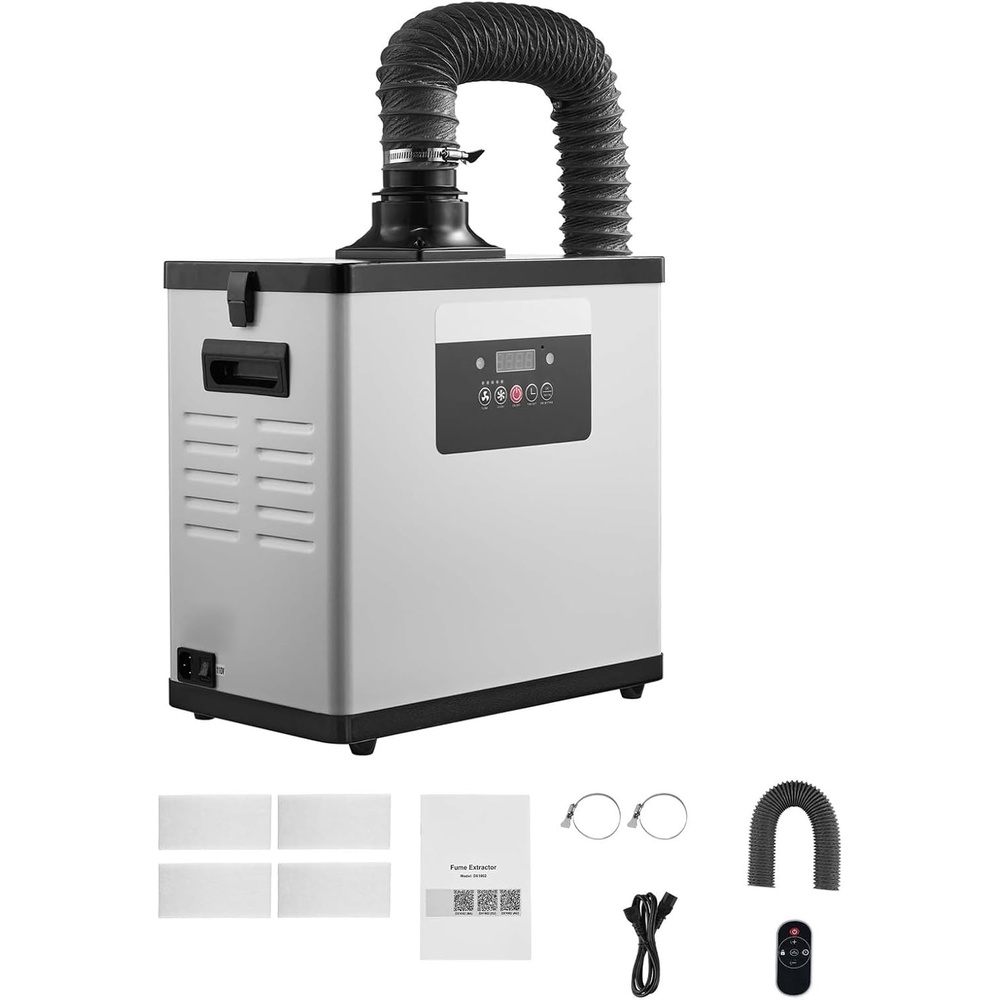 image:imageVEVOR Solder Fume Extractor Upgraded 4Stage Filtration Soldering Smoke Absorber with 510 mh Strong Suction 10Speed amp Remote Control Brushless Smoke Extractor for Laser Engraving 3D Printing