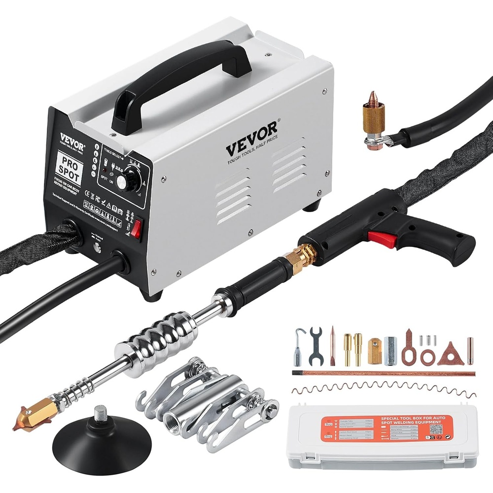image:imageVEVOR Stud Welder Dent Repair Kit 110V Auto Body Spot Welding Dent Puller Machine with 7 Welding Modes amp Adjustable Power 18KW Spot Welder Dent Removal Tool for Car Truck Dent RepairAutoManual Welding