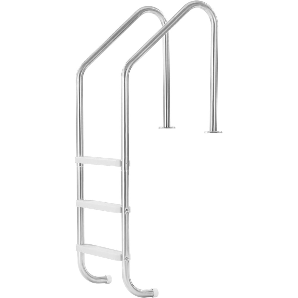 image:imageVEVOR Swimming Pool Ladder 4Step Double Handrails Stairs with NonSlip Heavy Duty Steps Stainless Steel Load Capacity 265 lbs for 54 in Inground Pools with Mounted Deck Board Indoor amp Outdoor3Step