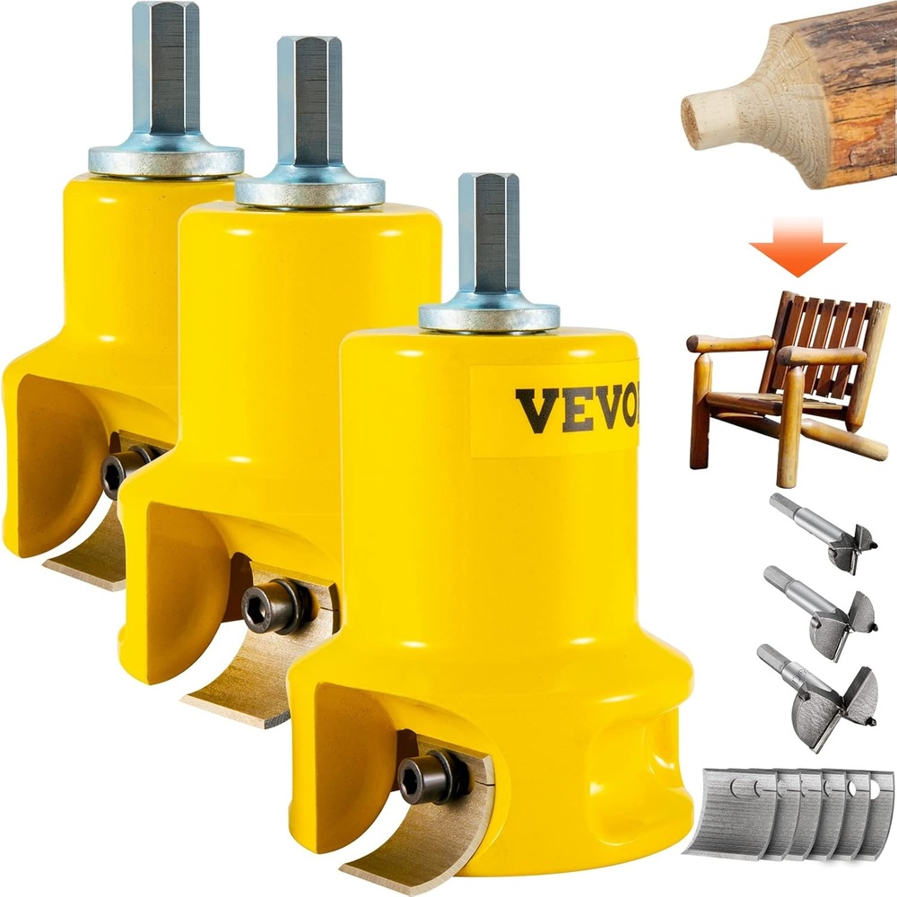 image:imageVEVOR Tenon Cutter 1254mm amp 1538mm amp 2508mm with Dual Straight Blades amp Button Screws Home Master Kit Premium Aluminum amp Steel Log Furniture Cutter Commercial Starters Tool for Home DIYCurved Blade10 15  20in