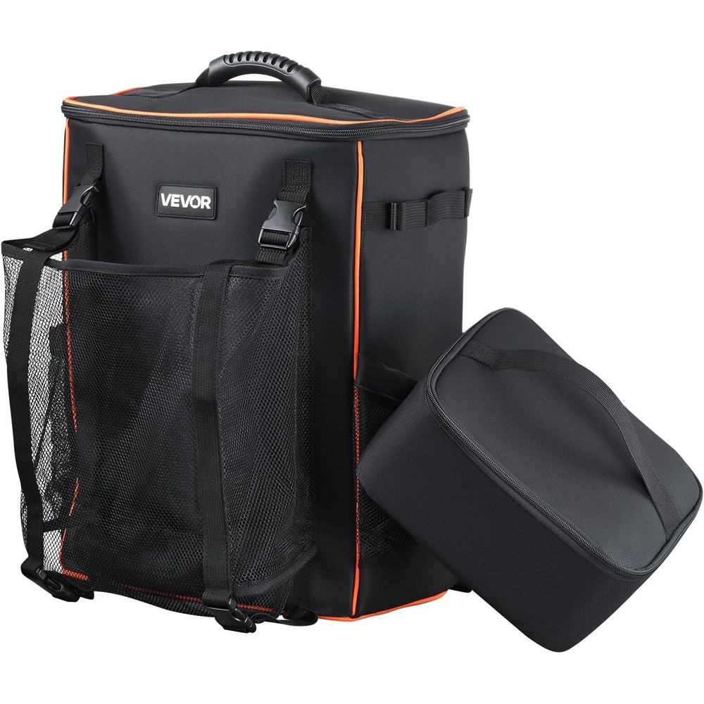 image:imageVEVOR Welding Backpack 252L Welder Backpack for Tools and Helmet 1680D HighDensity Polyester Extreme Gear Pack with Helmet Bag MultiPurpose Gear Storage Bag for Welding Outdoor Camping Hiking600D Polyester2