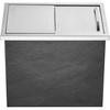 image:imageHappybuy Drop in Ice Chest 18L x 12W x 145H Inch Stainless Steel Ice Cooler with Sliding Cover Drop in Ice Bin Included DrainPipe and Drain Plug for Cold Wine Beer18 x 12 x 145 Inch