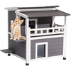 Gray - 2 story Wooden House with Insulated liner
