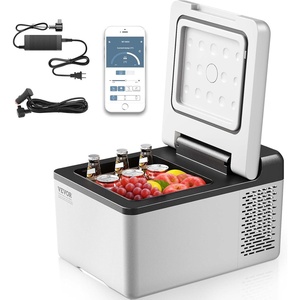 VEVOR 12 Volt Car Refrigerator, 31.7QT/30L Car Fridge, Portable Electric Freezer with -4℉ to 68℉ Adjustable Temp, 12/24V DC and 100-240V AC Compressor Cooler for Outdoor, Camping, RV(10QT)