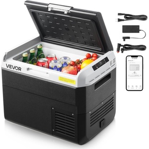 VEVOR 12 Volt Car Refrigerator, 31.7QT/30L Car Fridge, Portable Electric Freezer with -4℉ to 68℉ Adjustable Temp, 12/24V DC and 100-240V AC Compressor Cooler for Outdoor, Camping, RV(31.7 QT)