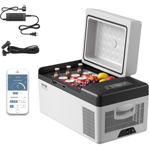 VEVOR 12 Volt Car Refrigerator, 31.7QT/30L Car Fridge, Portable Electric Freezer with -4℉ to 68℉ Adjustable Temp, 12/24V DC and 100-240V AC Compressor Cooler for Outdoor, Camping, RV(21QT)
