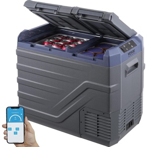 VEVOR 12 Volt Car Refrigerator, 40 L Dual Zone Car Refrigerator Fridge, Portable Freezer,-4℉ to 68℉ Adjustable Range, 12/24V DC and 100-240V AC Compressor Cooler for Outdoor, Camping, RV(Dual Zone 42.3QT)
