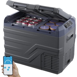 VEVOR 12 Volt Car Refrigerator, 40 L Dual Zone Car Refrigerator Fridge, Portable Freezer,-4℉ to 68℉ Adjustable Range, 12/24V DC and 100-240V AC Compressor Cooler for Outdoor, Camping, RV(Dual Zone 33.8QT)