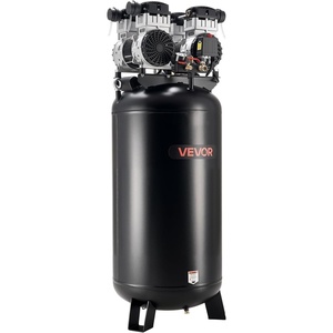 VEVOR 13-Gallon Air Compressor, 2HP, 4.6 SCFM@90PSI, Oil-Free Tank, 66dB Quiet Operation, Ideal for Tire Inflation, Woodworking, Auto Repairs, and Spray Painting (Maximum Pressure 125 PSI)(60-Gallon)