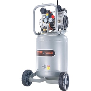 VEVOR 13-Gallon Air Compressor, 2HP, 4.6 SCFM@90PSI, Oil-Free Tank, 66dB Quiet Operation, Ideal for Tire Inflation, Woodworking, Auto Repairs, and Spray Painting (Maximum Pressure 125 PSI)(17.5” x 16.5” x 33.3”)