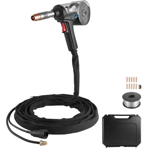 VEVOR 160Amp Spool Gun with 20FT Cable, Replacement for Miller Spoolmate 200 Series (300497) – with 11PCS Mig Welding Contact Tips, ER4043 0.035″ Aluminum Mig Welding Wire & Toolbox