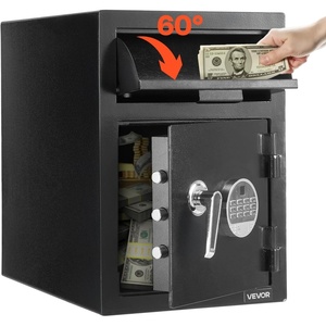 VEVOR 1.7 Cub Depository Safe, Deposit Safe with Drop Slot, Electronic Code Lock and 2 Emergency Keys, 13.77”x11.81”x17.71” Business Drop Slot Safe for Cash, Mail in Home, Hotel, Office(20″ x 14″ x 20″)