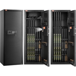 VEVOR 2 Rifles Gun Safe, Rifle Safe with Lock & Digital Keypad, Quick Access Gun Storage Cabinet with Removable Shelf, Pistol Rack, Rifle Cabinet for Home Rifle and Pistols(6-8 Rifles)