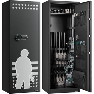 VEVOR 2 Rifles Gun Safe, Rifle Safe with Lock & Digital Keypad, Quick Access Gun Storage Cabinet with Removable Shelf, Pistol Rack, Rifle Cabinet for Home Rifle and Pistols(16″ x 20″ x 54″)