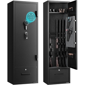 VEVOR 2 Rifles Gun Safe, Rifle Safe with Lock & Digital Keypad, Quick Access Gun Storage Cabinet with Removable Shelf, Pistol Rack, Rifle Cabinet for Home Rifle and Pistols(11″ x 16″ x 55″)