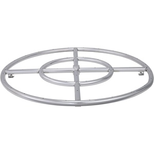 VEVOR 24 x 8 inch Drop-in Fire Pit Pan, Rectangular Stainless Steel Fire Pit Burner Kit, Propane Gas Fire Pan 120,000 BTU with H-Burner for Indoor or Outdoor Use(Modern)