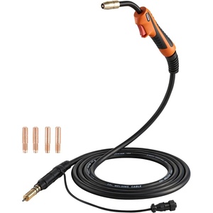VEVOR 250A MIG Welding Gun with 15FT Cable, Replacement for Miller MDX-250 – with 11PCS Mig Welding Contact Tips(11 x 4 x 2 in / 280 x 100 x 43 mm)
