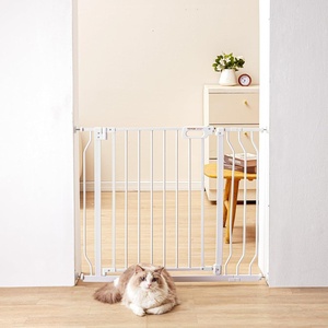 VEVOR 29.5-51″ Extra Wide Safety Gate for Stairs, Auto Close Dog Gate for The House, Easy Install Pressure Mounted Pet Gates for Doorways, Easy Walk Thru Wide Safety Gate for Dog, Black(White)