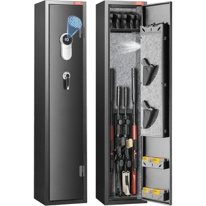 VEVOR 5 Rifles Gun Safe, Rifle Safe with Fingerprint Lock, Quick Access Gun Storage Cabinet for Shotguns with Removable Shelf & Pistol Rack