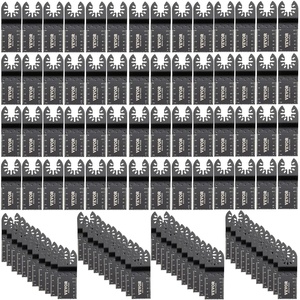 VEVOR 50 PCS Oscillating Saw Blades, Universal Quick Release Oscillating Saw Blades, Multitool Tool Blades for Wood Plastic Metal Nails, Compatible with Milwaukee Dewalt Dremel Fein Worx Bosch Makita(100 PCS)