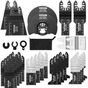 VEVOR 50 PCS Oscillating Saw Blades, Universal Quick Release Oscillating Saw Blades, Multitool Tool Blades for Wood Plastic Metal Nails, Compatible with Milwaukee Dewalt Dremel Fein Worx Bosch Makita(30 PCS)