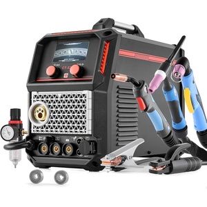 VEVOR 5-in-1 Plasma Cutter Welder Combo – CUT/TIG/Gas MIG/Flux MIG/MMA, 50A Non-Contact Plasma Cutting Machine & 200A Synergic Welder, 110V/220V Aluminum Pulse Mig Welder Compatible with Spool Gun(5-in-1)
