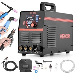 VEVOR 5-in-1 Plasma Cutter Welder Combo – CUT/TIG/Gas MIG/Flux MIG/MMA, 50A Non-Contact Plasma Cutting Machine & 200A Synergic Welder, 110V/220V Aluminum Pulse Mig Welder Compatible with Spool Gun(3-in-1)