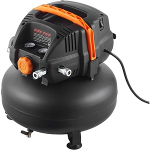 VEVOR 6 Gallon Air Compressor, 1.7HP 2.3CFM @ 90PSI Portable Pancake Air Compressor & 150PSI Max Working Pressure, Oil-Free Compressor Tank for Tire Inflation, Spray Painting, Woodwork Nailing, 120V