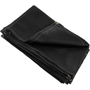 VEVOR 6 x 10 Ft Welding Blanket Black Fiberglass Blanket Portable Fiberglass Fire Retardant Blanket Welding Mat Welding Fireproof Thermal Resistant Insulation With Carry Bag(8 x 10 Ft)