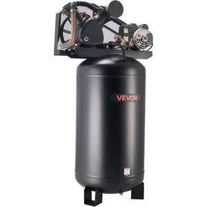 VEVOR 60 Gallons Heavy-Duty Air Compressor, 3.7HP 8 SCFM at 90PSI Air Compressors Max 155PSI Pressure, Oil-Lubricated Compressor Tank for Industrial Manufacturing, Large Workshops (230V 60Hz, No-Plug)(28.9 x 21.7 x 61.4 in)