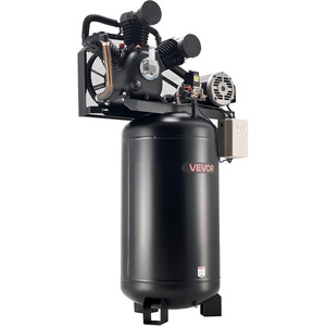 VEVOR 60 Gallons Heavy-Duty Air Compressor, 3.7HP 8 SCFM at 90PSI Air Compressors Max 155PSI Pressure, Oil-Lubricated Compressor Tank for Industrial Manufacturing, Large Workshops (230V 60Hz, No-Plug)(80-Gallon 10HP 175PSI)