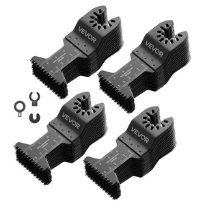 VEVOR 60PCS Oscillating Saw Blades, Universal Quick Release Multi Tool Blades Kits, 5 Types Oscillating Multitool Blades for Wood Plastic Metal, Compatible with Dewalt Ryobi Milwaukee Bosch Craftsman(60)