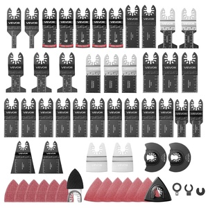 VEVOR 60PCS Oscillating Saw Blades, Universal Quick Release Multi Tool Blades Kits, 5 Types Oscillating Multitool Blades for Wood Plastic Metal, Compatible with Dewalt Ryobi Milwaukee Bosch Craftsman(160)