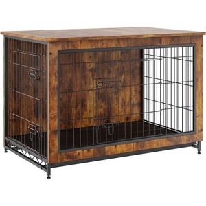 VEVOR 72″Dog Crate Furniture for 2 Dogs,Double Dog Crate Furniture with Double Sliding Doors,Large Dog Crate TV Stand with Removable Tray,Steel Frame Double Dog Crate for Small,Medium,Large Dogs White(38.6″L x 25.6″W x 26.8″H)