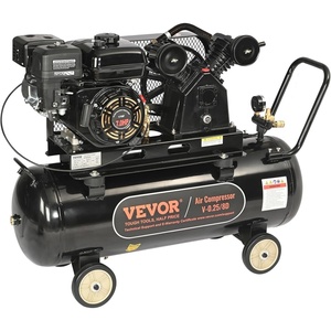 VEVOR 7HP Gas Powered Air Compressor, 21 Gallon Horizontal Air Compressor Tank with Wheels, 9CFM@115PSI Gas Driven Piston Pump Air Compressed System for Workshop Tire Inflation, Spraying, Nailing