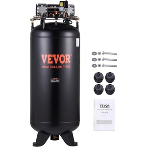 VEVOR 80 Gallons Air Compressor, 6.5HP 15.5SCFM@90 PSI Oil-Free Air Compressor Tank with 145PSI Max Pressure, 86dB Quiet Air Tank for Industrial Manufacturing, Air Brushing, Spraying (3-Phase Power)(80 Gallon | 3-Phase Power)