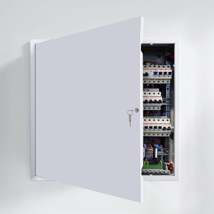 VEVOR Access Panel for Drywall, 13.3 x 13.3 in Galvanized Steel Access Door, Easy Install Hinged Service Panel with Screwdriver Latch, for Ceiling Plumbing Electrical, 12.4 x 12.4 in Cutout Size White(24x24inch(with key))