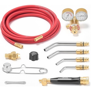 VEVOR Air Acetylene Torch Kit, Acetylene Gas Welding Tool with 11.8FT Rubber Hose, PL-8A Self-Lighting Welding Tip & CGA200 Regulator, Swirl Frame Brazing Torch Kit for Home Industrial Metalworking(13.8 x 4.1 x 1.2 inch)