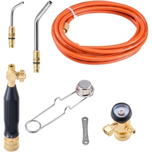 VEVOR Air Acetylene Torch Kit, Acetylene Gas Welding Tool with 149” Hose, 2 Welding Tips, CGA200 Regulator & Torch Handle, Gas Brazing Welder for Home DIY Industrial Sites (without Gas Cylinder)(7 Accessories)