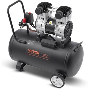 VEVOR Air Compressor, 20 Gallon Steel Tank, 4HP 10.6 CFM@90 PSI Oil Free Air Compressor & Max. 125PSI Pressure, 78dB Ultra Quiet Compressor for Auto Repair, Tire Inflation, Spray Painting (220V 60Hz)(15 Gallon)