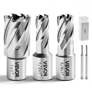 VEVOR Annular Cutter Set, 13 pcs Weldon Shank Mag Drill Bits, 1″ Cutting Depth, 7/16″ to 1-1/16″ Cutting Diameter, M2AL HSS, 2 Pilot Pins, Hex Wrench and Portable Case, for Using with Magnetic Drills(1/2″ – 1″ * 1″)
